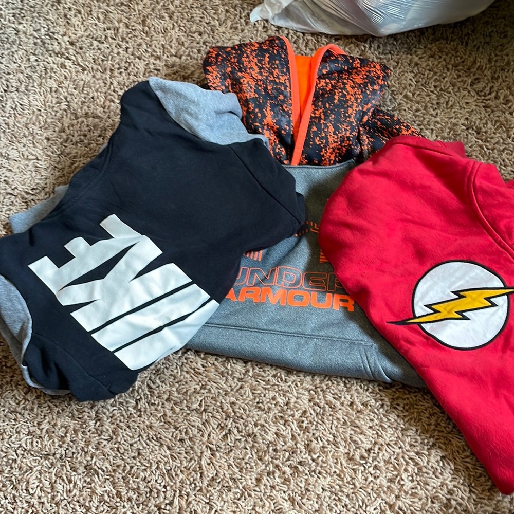 3 boys sweatshirts, all good condition. Smoke free home.